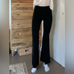 Aritzia black flared leg trousers